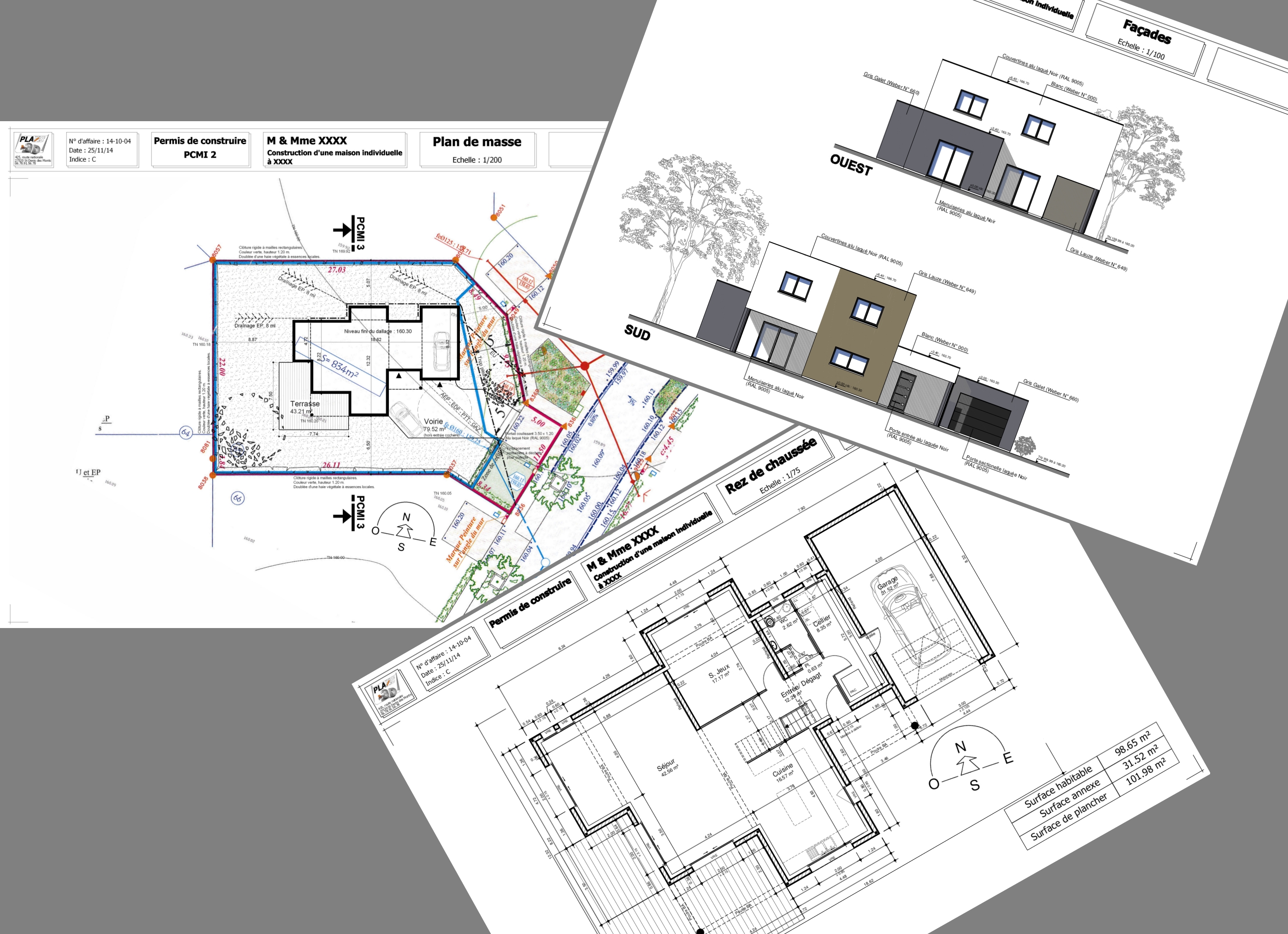 Plans de permis de construire (extrait)