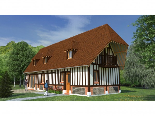 Projet de maison à colombages (pan de bois) - 110 m²