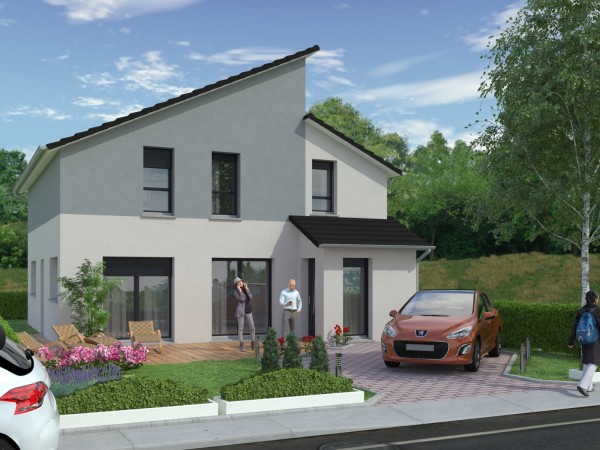 Projet de construction d'une maison contemporaine, 140 m² habitables, 5 chambres